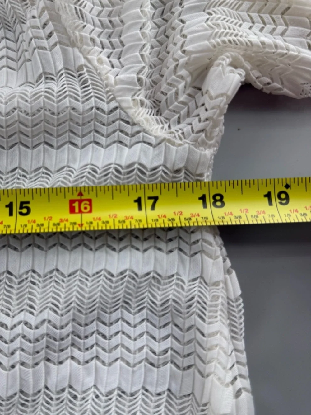 Jordan Taylor Bell Sleeve Sheer Mesh Swim Cover-Up Tunic White Medium